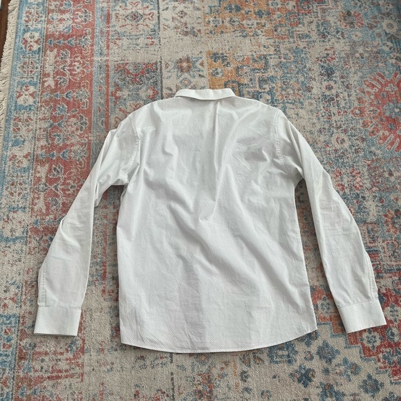 Artefact slim white polka dot button-down shirt - Picture 4 of 4